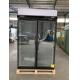 R404a Upright Double Glass Door Cooler With Frost Free Low E Glass