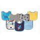 Waterproof Backing Baby Feeding Bibs Cotton Poly Blend Material Lightweight