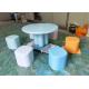 Colorful Fiberglass Outdoor Table Sculpture Art Seat Customized