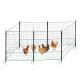 12 M Chicken Net Fence Kit With Gate Double Pointed Posts in Green with Fibreglass Rod