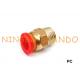 PC Male Straight Push In Pneumatic Hose Fitting 1/8 1/4 3/8 1/2 M5 M6