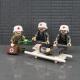 WW2 military British German soldier mini figure accessories helmet medical suitcase building block