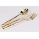 Newto bamboo high quality gold dinnerware/gold flatware/colorful cutlery