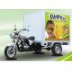White Motorized Passengers / Cargo Motor Tricycle With Cooling Box