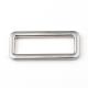38mm Silver Rectangle Metal Buckle for Garment Jeans DIY Bags Overcoat Customized Logo