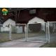 Residential Green Chain Mesh Fencing Double Swing Gates - 1-3/8 Galvanized Frame