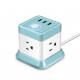 Extension Socket 250V 10A 2 USB Ports Universal Travel Mobile Multiple Plug Cable 1.8M