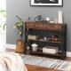Sofa Table with Drawers and Shelves, Industrial Console Table, Functional Sofa Table, XLNT21BX