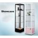 Home Square Glass Showcase Tower Display Square Glass Display Cases For Collectibles