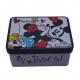 Disney Mickey Mouse Rectangular Tin Box With Hinged Lid For Cookie Storage Packaging