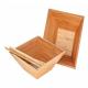 Multipurpose Bamboo Salad Set , Square Wood Salad Bowl Wood Handicraft