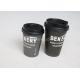9oz Insulated Single Wall Paper Cups , Black Disposable Coffee Cups With Lids