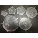 Stretchable high quality reusable silicone food storage and silicone suction lid set