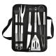 BBQ 5 Piece Family Outdoor Portable Cloth Bag Tools For Barbecue