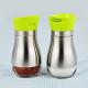 2015 New Products Glass Spice Jar Stainless Steel Spice Jar with 2 use design