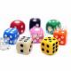 Yellow / Red Gamble Cheat Dice 14mm 2 Players With Liquid Mercury