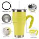 900ML Stainless Steel Insulated Tumbler Cup Double Wall Vacuum Travel Coffee Mug with Handle Sliding Lid