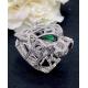 1pcs 18k White Gold Diamond Ring VVS Diamond Panther Cartier Ring