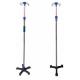Hospital furniture 4 hooks stainless steel infushion iv pole stand with five