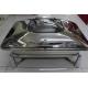 Rectangular Stainless Steel Cookwares with Glass Window Mechanical Hinge Lid / Hydraulic Induction Chafing Dish