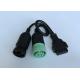 OBD2 OBDII Female to Green Deutsch 9 Pin J1939 Female and 6 Pin J1708 Female Splitter Y Cable