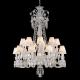 18 Lamps Baccarat Chandelier Chrome Finished For Hotel Lobby