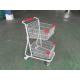 Two Basket Grocery Shopping Trolley , Collapsible Retail Shopping Trolleys
