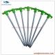 Heavy duty steel tent peg tent stake with plastic head 23cm or 25cm