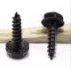 Serrated Phillips Hex Head Self Tapping Screws Black Ruspert AISI 410 Stainless Steel