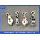 Three Wheels Steel Hoisting Pulley Tackle 2T For Erecting Pole