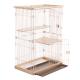 Double Deck Pet Cat Cage with Wooden Frames and Button Closure 24kg Household Sale