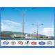 ASTM A36 double arm street light pole , Hot dip galvanized commercial outdoor light poles