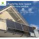 Mono Crystalline PV Plug And Play Solar System With String Inverter 800W