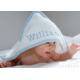 Durable White Hooded Baby Towels Embroidered For Family 350gsm
