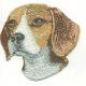 3 Beagle Dog Embroidery Patch Chenille Material 9 Colors Merrowed Edge