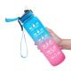 Sublimation Tritan Plastic Motivational Water Bottle With Silicone Straw Unisex