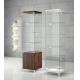 Aluminium Floor Standing Glass Showcase Cabinet With Led Lights Strong Structure
