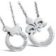 New Fashion Tagor Jewelry 316L Stainless Steel couple Pendant Necklace TYGN319