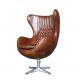 CE Swivel Union Jack Egg Chair Aviator Leather Chair Defaico Furniture
