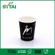Flexo printed Half Black And Half White Creative Paper Cup , Disposable For Hot Drink