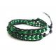 2012 Hot sell Crystal bangle leather bracelets with Metal clasps & Colourful