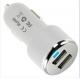 5V 2.1A Dual USB car Charger For iPhone 5 iPhone 4S 4 wite
