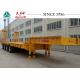 4 Axles Low Base Trailer , 120 Ton Heavy Duty Lowboy Trailer With Rigid Suspension