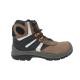 Breathable Camel High Cut Work Boots , Waterproof Steel Toe Boots For Wide Feet