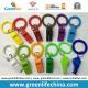 Customized Color Promotional Wrist Coil W/Plastic Whistle and Key Ring Gift