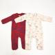 Newborn Bodysuit Baby Clothing Rompers with Zipper and Printing Pattern Knitted Fabric
