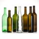 Empty 750Ml Clear Amber Green Round Glass Bordeaux Wine Bottles With Cork Stopper Lid