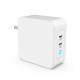 White 100W PD Phone Charger Foldable Dual Port USB C Charger