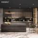 Villa Project Full Customized L Shape E1 Standard Formaldehyde-free Lacquer Painting Kitchen Cabinets