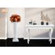 Classic Trumpet Glossy White Fiberglass Planters Floor Vases For Home Hotel Wedding